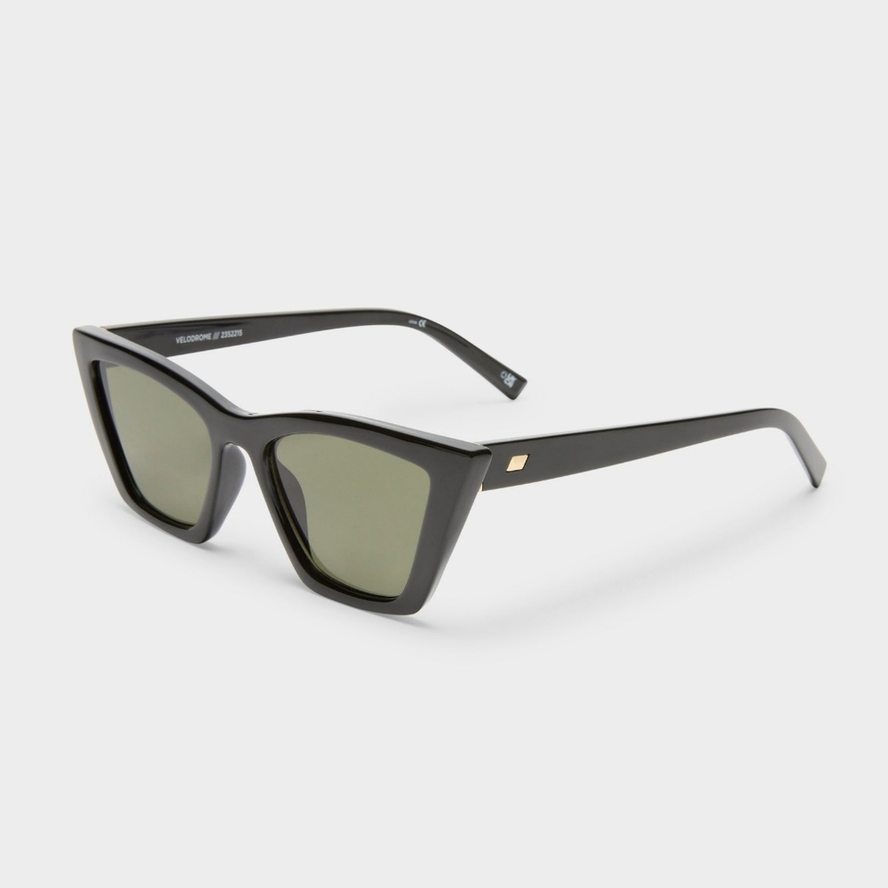 NWT Le Specs Velodrome Black Cat Eye Sunglasses